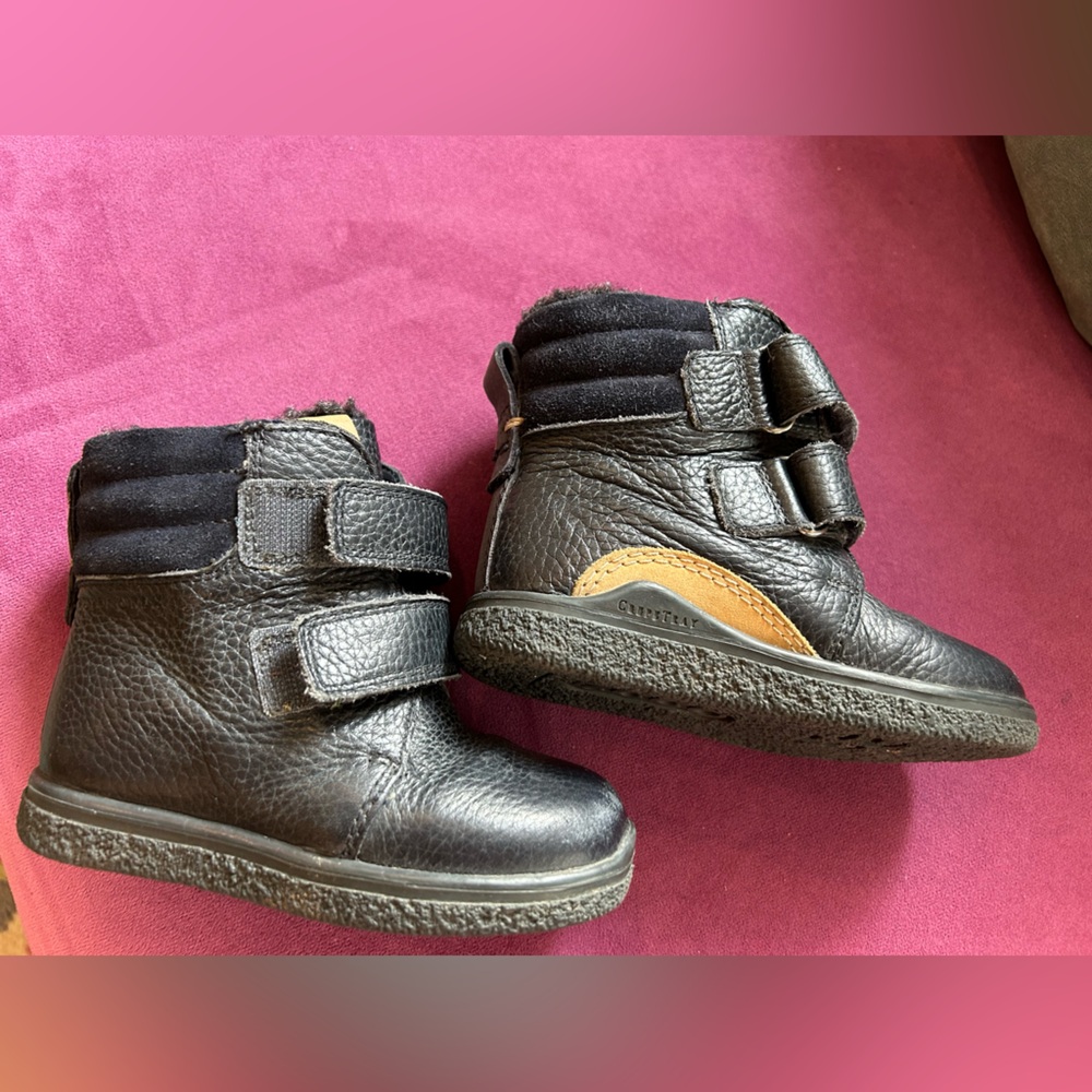 Ecco wool thermal winter leather boots kids unisex